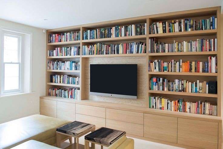 ترکیب تلویزیون با کتابخانه